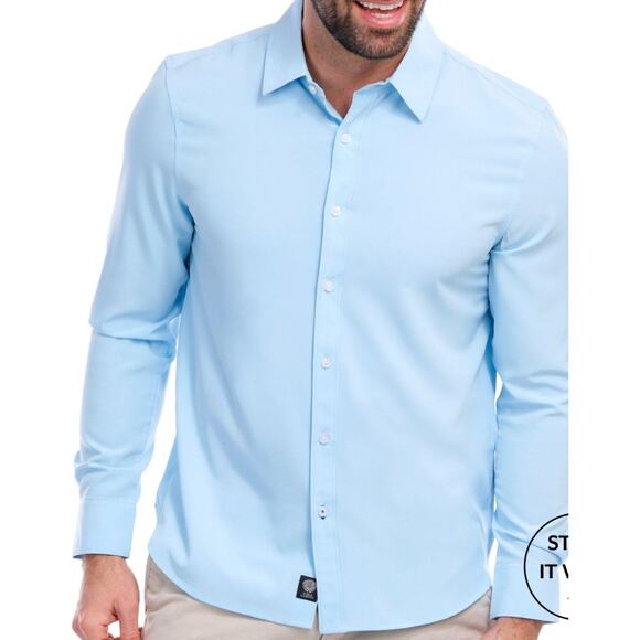 Vince Camuto - The Commuter Shirt / Glacial blue / M / NWT - Picture 1 of 9